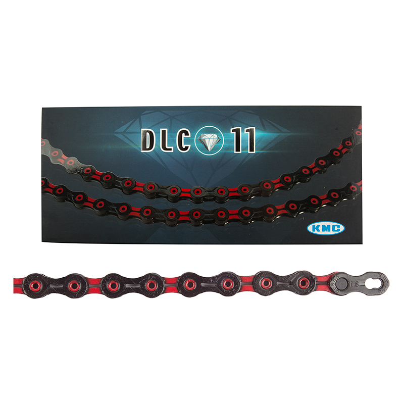CHAIN KMC DLC 11s BK/RD 118L #16444 CHAIN KMC DLC 11s BK/RD 118L #16444