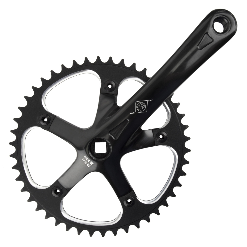 CRANKSET OR8 P/P TRACK 170x46 3/32 SQ BK/BK #210495