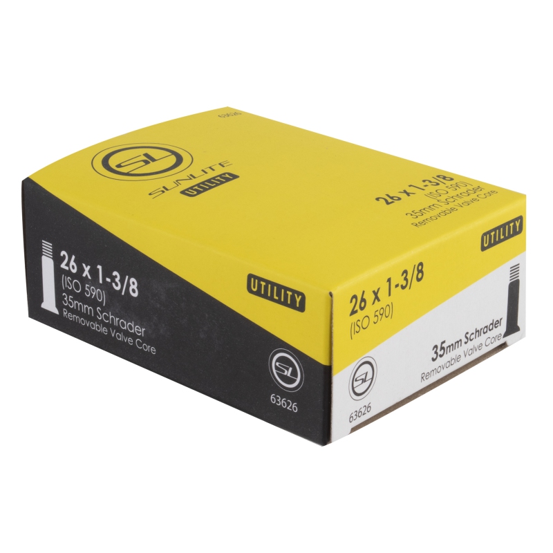 Sunlite Utili-T Standard Schrader Valve Tubes Tubes 26X1-3//8 Sv 0D 35Mm