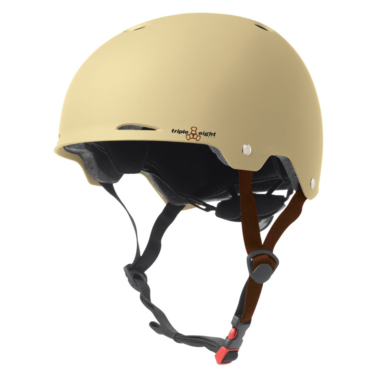 Triple-Eight-Gotham-Dual-Certified-Small-Medium-21.7-to-22.8`-(55-to-58-cm)-Half-Face--Fit-Dial-System--Grooved-Eps--Sweatsaver™-Fit-Pads-Brown_HLMT2595_Bicycle-Helmets