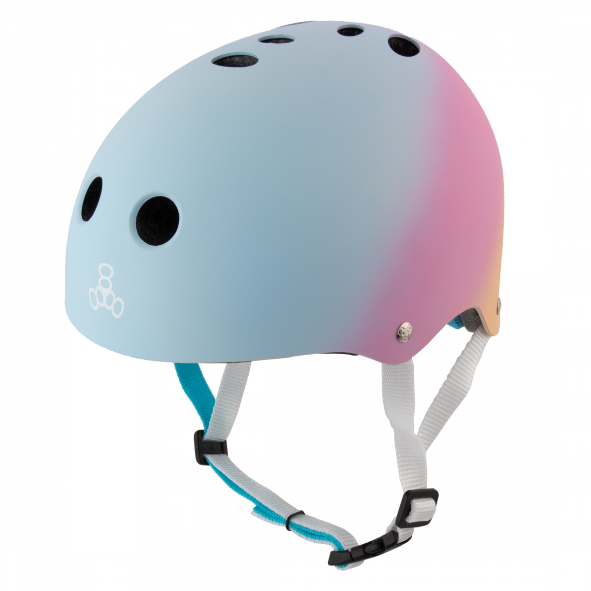 Triple-Eight-The-Certified-Sweatsaver-Small-Medium-21-to-22-1-2`-(53-to-57-cm)-Half-Face--Adjustable-Fitting-Sunset-Fade_HLMT2736_Bicycle-Helmets