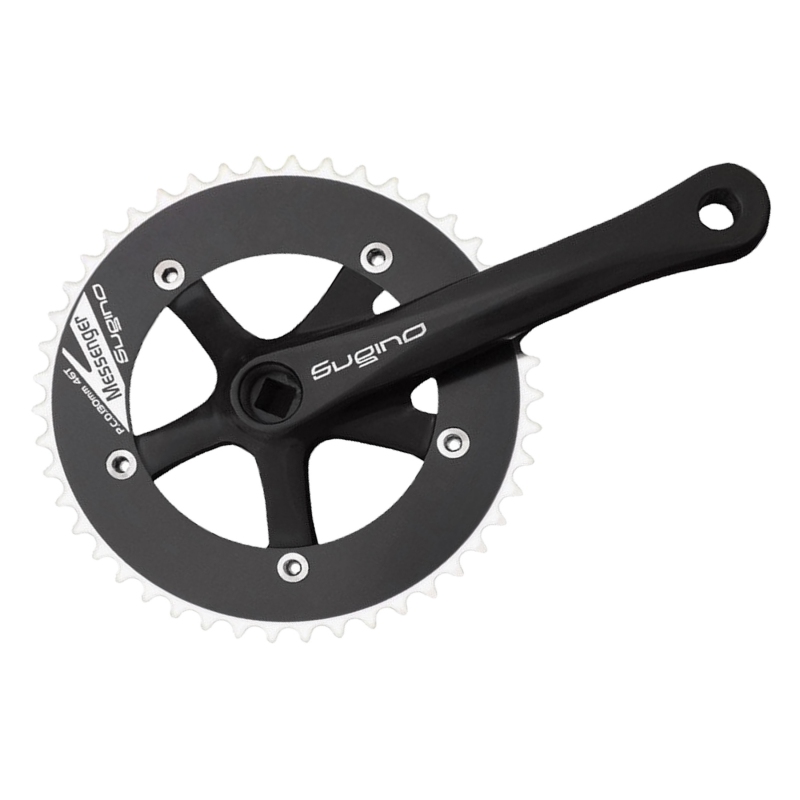 Sugino RD-2 Messenger Track Crankset 165mm 46T Black Fixed Gear