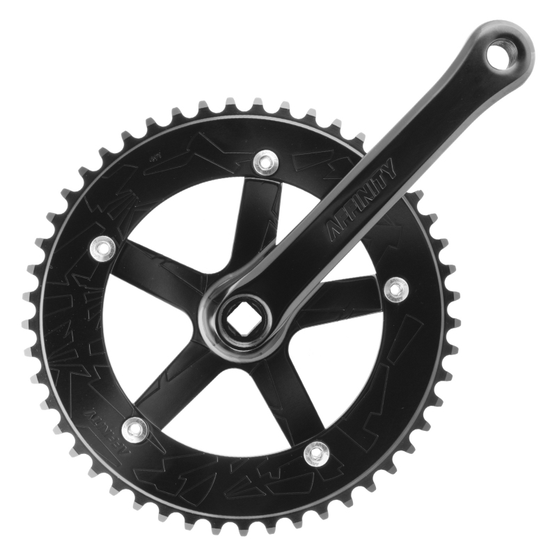 CRANKARM SET AFFINITY 165 144 bcd w/BB HARD-ANO BK