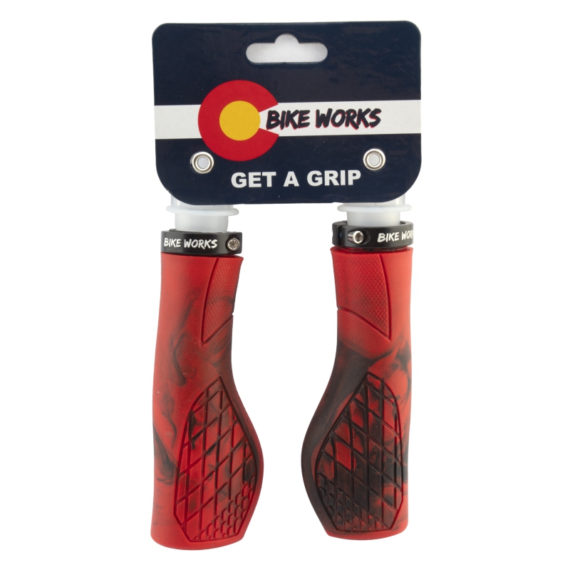 GRIPS BIKE WORKS ERGO 130mm RD/BK